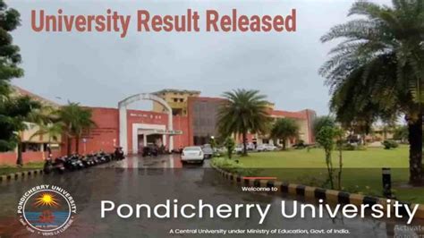 pondicherry university examination wing|Pondicherry University Results 2021 .